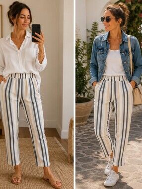 SOHO LINEN STRIPED PANTS 👖